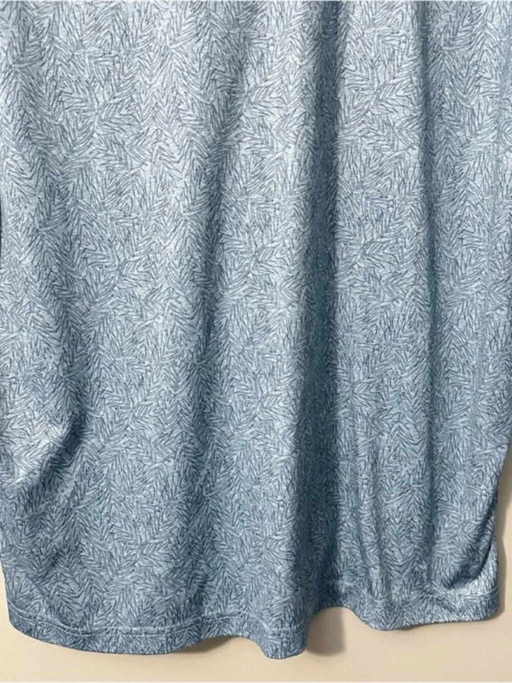 PGA Tour Blue Leaf Print Golf Polo Shirt Men’s Medium Casual Athleisure - Picture 8 of 9